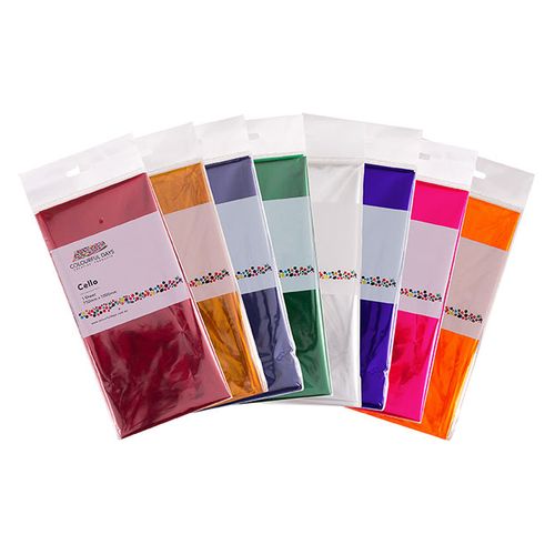 Rainbow Cellophane 750x1M 25 Sheets (Red/Green/Blue/Yellow/Purple)